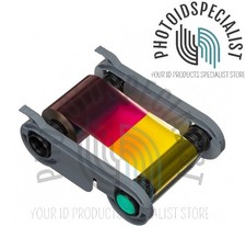 Evolis R5F202A100 YMCKO Color Ribbon, 200 Print, For Primacy 2 ID Printer - New picture