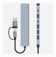 Adapter USB C HUB Type 7/8Port 5G Speed Multi USB Splitter For PC Laptop Macbook picture