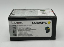 New Genuine Lexmark Yellow Return Program Toner Ink Cartridge C540A1YG picture