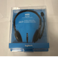 Logitech H111 Stereo Headset Boom Microphone Wired 3.5mm Black picture