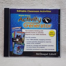 Middle School Math Activity Generator California Ed. CD PreAlg McDougal Littell picture