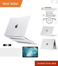 Elegant Hard Shell Case & Accessories for MacBook Air 13' - Sparkly Clear Design picture