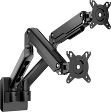 Dual Monitor Wall Mount, Wobble-Free Spring, 17–32