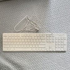 Macally SLIMKEYPRO Slim Wired USB Keyboard White QWERTY Plug & Play picture