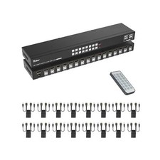 16 Port KVM Switch HDMI, 4K@30Hz HDMI Rack Mount KVM Switch w/ 16 Pcs KVM Cab... picture