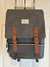 Modoker Laptop Backpack USB Fits 15.6 Inch Notebook Grey And Brown picture