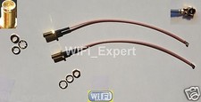 2 x 4 Inch Mini PCI IPX U.FL to RP-SMA Antenna WiFi Pigtail RG178 Cable RF USA picture
