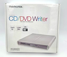 Memorex External CD DVD Writer USB Slim Portable Drive Mac Windows Sealed picture