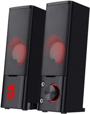 GS550 PC Gaming Speakers 2.0 Channel Stereo Enhanced Sound, Black picture