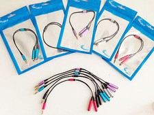 SPLITTER ADAPTER 3.5mm audio stereo aux cable ipod speaker car FOR iphone 6 5 4S picture
