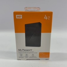 New Western Digital WD Portable My Passport 4TB SuperSpeed USB-A Cable HDD picture