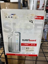 ARRIS SURFboard SB6190 DOCSIS 3.0 Cable Modem 32x8 1Gbps w/Box Adapter picture