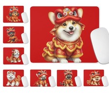 Dog Mouse Pad Red Lion Dance CNY for Office Computer Desk Gaming Laptop Desktop picture