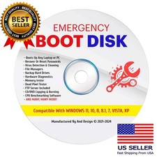 Windows Emergency Boot Disk for PC Repair DVD All in One Tool Latest Version NEW picture