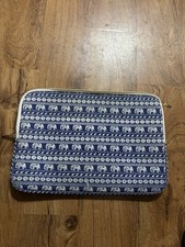 kayond laptop Zippered Case With Blue/white Elephants 16x11.5” picture