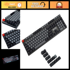 Double Shot PBT Rainbow Carbon Keycaps for MX Switches - 122 OEM Profile, Backli picture