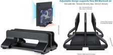 Soporte vertical doble de aluminio para computadora portátil, compatible con 2. picture