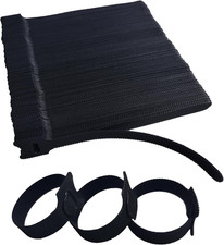200 PCS 6 Inches Black Reusable Cable Ties, Adjustable Cord Straps, Cable Organi picture
