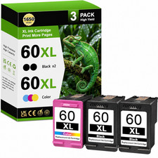 3PK 60XL Ink Cartridge replacement DeskJet D2680 F4280 F4480 F2430 F4580 Envy100 picture