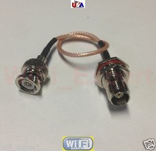RG316 LOW LOSS COAX RF CABLE TNC FEMALE TO BNC M/F STRAIGHT ANGLED 4-20