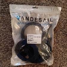 CAT8 SSTP Flat Patch Cord, VANDESAIL 6 Ft , 6 Pcs, Blue Braided Nylon picture
