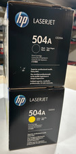 Lot of (2) HP 504A  Yellow & Black | New Sealed Genuine OEM Original picture