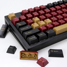 174 Keys Red Samurai PBT Double Shot Custom Keycap Set for Mechanical Keyboards picture