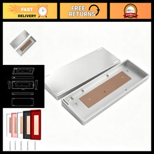 Custom Mechanical Keyboard Case for 60% Layouts - CNC Anodized Silver with Brass picture