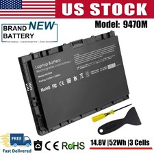 BA06XL for HP EliteBook Folio 9470m Laptop Battery 52Wh 687945-001 BT04XL BT04 picture