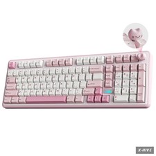 B98 PRO 96% Wireless Mechanical Keyboard(Pink, Milk Switch) picture