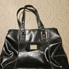 Franklin Covey Black Leather Laptop Bag USED BUT GREAT CONDITION picture