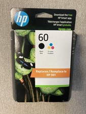 HP 60 Original Ink Cartridge - Black and Tri-Color Brand New Exp 1/2025 picture