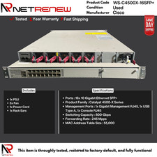 Cisco WS-C4500X-16SFP+ Catalyst 4500X 16-Port 10GE SFP+ Switch picture