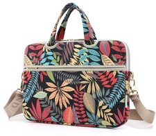 Forest Black Pattern Laptop Shoulder Messenger Bag Sleeve 1515.6 Inch Travel picture