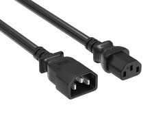 5ft IEC-320 C13 to C14 Heavy-Duty Power Extension Cord 14 AWG 15A/250V SJT, B... picture