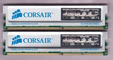 2GB 2x1GB PC3200 DDR-400 CORSAIR XMS PLATINUM Memory Kit CMX1024-3200C2PT DDR1 picture