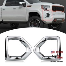 1 Pair Front Fog Light Bezel Cover Exterior Trim Replacement Compatible Chrome picture