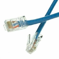 *Lot of 6* Legrand Quiktron 15ft Copper Patch Cables, Blue, Cat 5e 560-110-015 picture