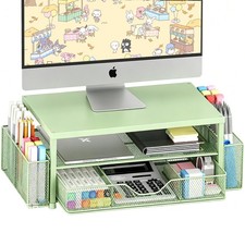 OPNICE Desk Organizers and With Drawer 2 Pen Holders, Green 1-Pack picture