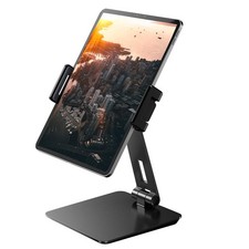 iPad Stand Holder, Heavy-Duty Aluminum Alloy Stand, 360° Swivel Foldable iPad... picture