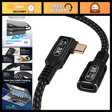 Ultra-Short 1.6FT USB C Extender Cable, 90° Right Angle, 40Gbps, 240W, 8K Video picture