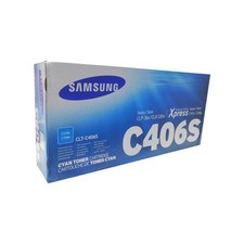 Genuine OEM Samsung CLT-C406S Cyan Toner 1k Fast  picture