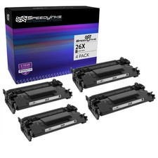 SPEEDYINKS 4PK Replacement HP 26X CF226X Black Toner LaserJet Pro M402d M426dw picture