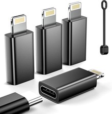 MFi Certified USB C to Lightning Adapter 4-Pack, 27W Fast Charging & Data Sync picture