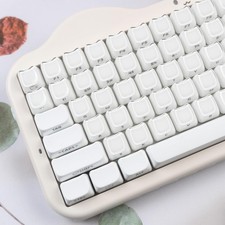 119 PCS White Cute Cat Crystal Jelly Keycaps Fits 61/68/84/87/98/100 Cherry MX picture
