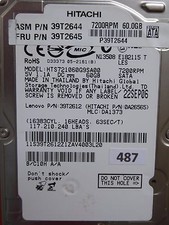60GB Hitachi HTS721060G9SA00 | P/N: 39T2612 | MLC: DA1373 | 22 SEP 2006 #487 picture
