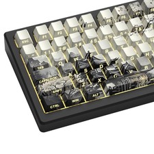 130 PCS White Ink Painting Japanese PBT Keycaps Cherry Fits 60/65/75/100% picture
