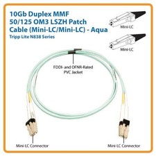 Tripp Lite N83803M 9.84ft Fiber Optic Duplex Patch Cable Aqua picture
