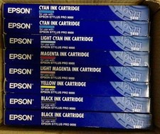8 X Original Epson Stylus Pro 9000 / T407 T408 T409 T410 - T412 Cartridges picture