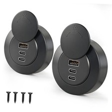 72W 3-Port RV USB Outlet, Dual PD 3.0 Type-C & QC3.0 Fast Charger 2 Pcs picture